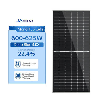 Modules photovoltaïques de 600 à 625 Watt Panneaux solaires mono en double verre avec verre à faible teneur en fer trempé de 2,0 mm