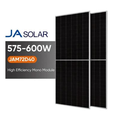 575-600W Double verre N-TOPCON Bifacial Panneaux solaires mono Les dimensions du panneau sont de 2333*1134*30 mm