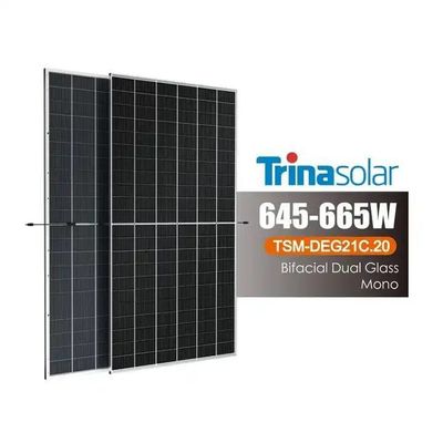 Les modules photovoltaïques Trina 645 Watt 665w 11BB 12BB PERC type mono panneaux solaires pour votre bénéfice