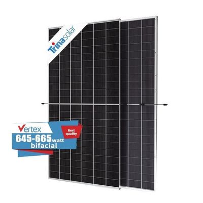 Panneau solaire Trina Vertex DE21 645-670W 645W 650W 660W 665W avec une efficacité de panneau de 22,5%