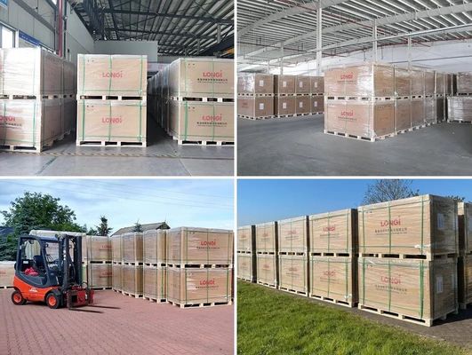 Cadre en alliage d'aluminium anodisé Longi 550W Panneaux solaires de niveau 1 pour la production d'énergie durable