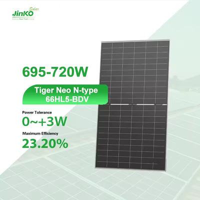700W 710W 720W N type panneaux solaires mono-cristallins avec revêtement antireflet Jinko