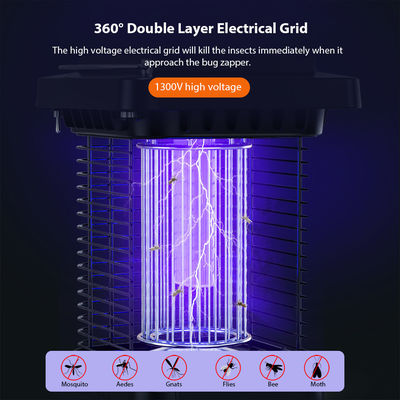 ABS Shell Solar Mosquito Bug Zapper Lumière Zapper à moustiques solaire rechargeable