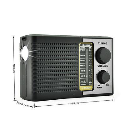 Accueil Fm Am Sw Radio portable solaire 2W avec haut-parleur et lumière LED