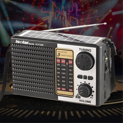 Accueil Fm Am Sw Radio portable solaire 2W avec haut-parleur et lumière LED