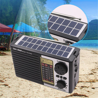 Accueil Fm Am Sw Radio portable solaire 2W avec haut-parleur et lumière LED