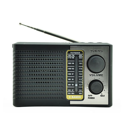 Batterie USB avec lampe de poche, panneau solaire, radio portable avec bande AM FM SW
