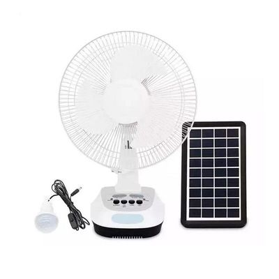 Meilleur vendeur AC/DC fonctionnement Grille métallique 12 pouces 3 lames rechargeable maison Ventilateurs solaires Ventilateur électrique rechargeable