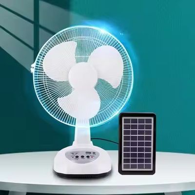 Ventilateur solaire rechargeable de 12 pouces 16 pouces Ventilateur solaire de refroidissement avec panneau solaire