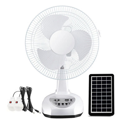 Ventilateur solaire rechargeable de 12 pouces 16 pouces Ventilateur solaire de refroidissement avec panneau solaire