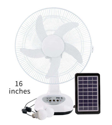 Populaire ventilateur de table de charge solaire de 12 pouces avec panneau et lumière LED