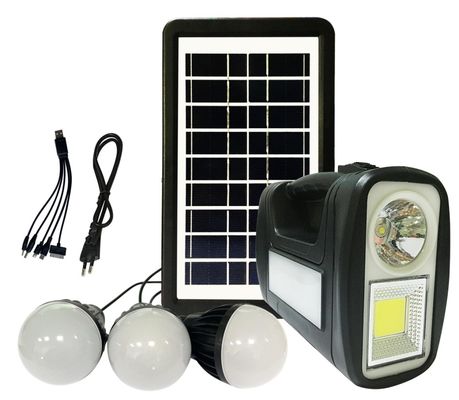 Kit d'éclairage solaire compact hors réseau avec ampoule à LED