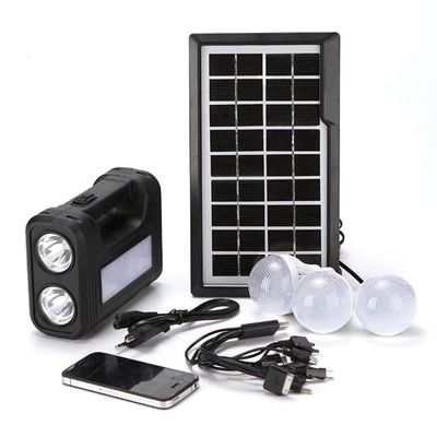 Système d'éclairage solaire pour la maison personnalisé Kit d'éclairage de panneaux solaires en silicium polycristallin