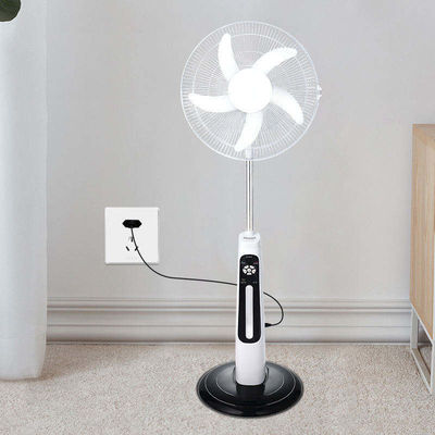 Ventilateur rechargeable à énergie solaire de 16 pouces 12V avec moteur de refroidissement par air et batterie au lithium