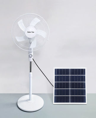 Ventilateur rechargeable à énergie solaire de 16 pouces 12V avec moteur de refroidissement par air et batterie au lithium