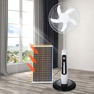 Ventilateur solaire rechargeable de 20 W intégré à l'éclairage LED Ventilateur solaire de sol à 3 vitesses
