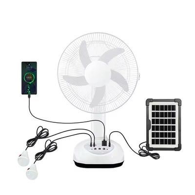 Ventilateur solaire rechargeable de 14 pouces AC DC Ventilateur solaire de bureau