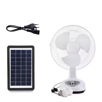 Ventilateur solaire rechargeable de 14 pouces AC DC Ventilateur solaire de bureau